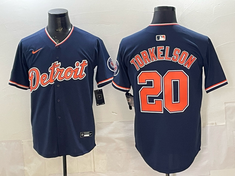 Men Detroit Tigers #20 Torkelson blue Game Nike MLB Jersey 20260402001->detroit tigers->MLB Jersey